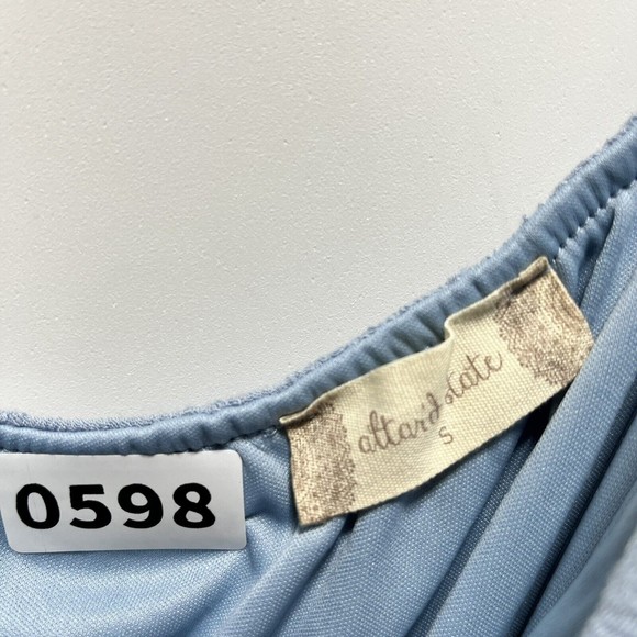 altar'd state Romper Womens Size Small Blue Lined One Shoulder Ruffled Trim - Picture 7 of 10